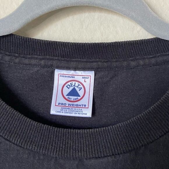 Delta Vintage Funny Life Quotes BlackT Shirt Tees Short Sleeve Size L - Picture 6 of 6